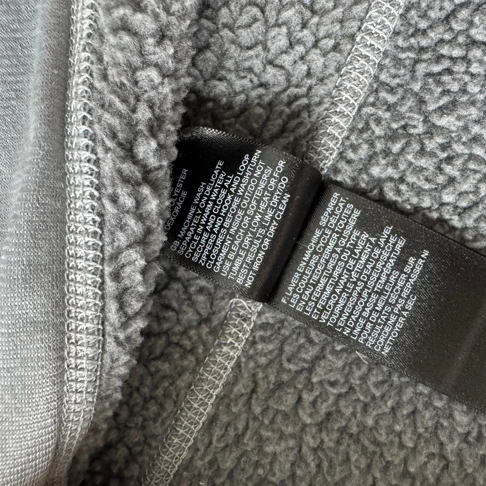 The North Face Gordon Lyons Fleece Vest Mens XXL Gray Full Zip Sweater Jacket